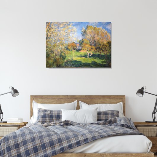 Alfred Sisley - The Garden of Hoschede, Montgeron Canvas Afdruk (Insitu (Slaapkamer))
