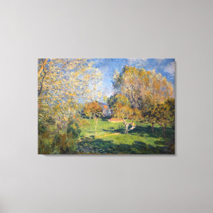 Alfred Sisley - The Garden of Hoschede, Montgeron Canvas Afdruk