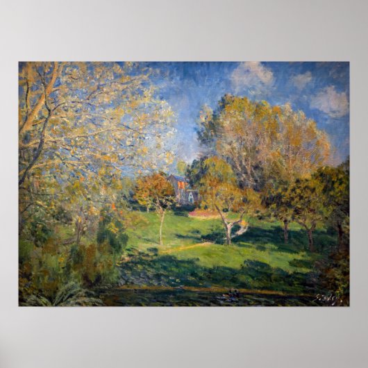Alfred Sisley - The Garden of Hoschede, Montgeron Poster (Voorkant)