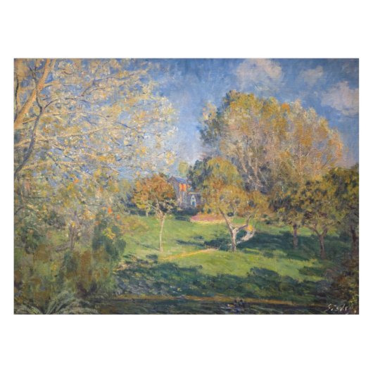 Alfred Sisley - The Garden of Hoschede, Montgeron Tafelkleed (Voorkant (Horizontaal))