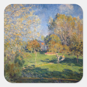 Alfred Sisley - The Garden of Hoschede, Montgeron Vierkante Sticker