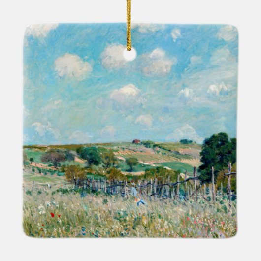 Alfred Sisley - The Meadow Keramisch Ornament (Achterkant)