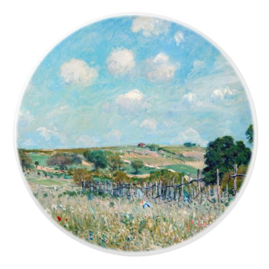 Alfred Sisley - The Meadow Keramische Knop (Voorkant)
