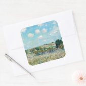 Alfred Sisley - The Meadow Vierkante Sticker (Envelop)