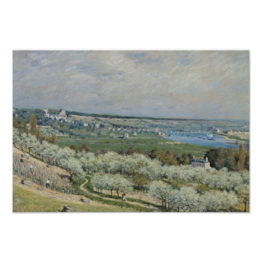 Alfred Sisley - The Terrace in Saint-Germain Foto Afdruk (Voorkant)