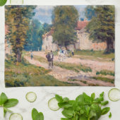 Alfred Sisley - The Versailles Road Theedoek (Gevouwen)