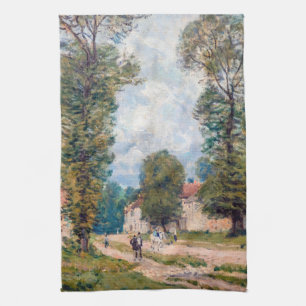 Alfred Sisley - The Versailles Road Theedoek