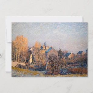 Alfred Sisley - Vorstige ochtend in Louveciennes Bedankkaart