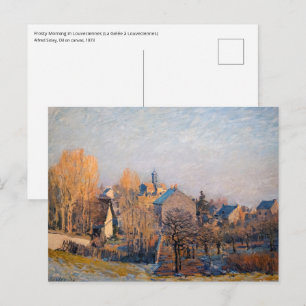 Alfred Sisley - Vorstige ochtend in Louveciennes Briefkaart