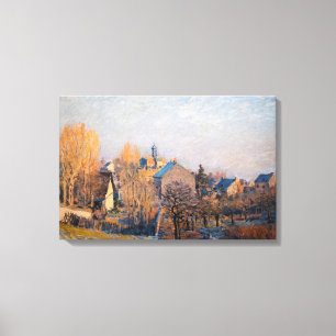 Alfred Sisley - Vorstige ochtend in Louveciennes Canvas Afdruk