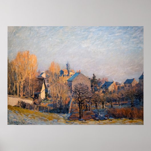 Alfred Sisley - Vorstige ochtend in Louveciennes Poster (Voorkant)