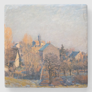 Alfred Sisley - Vorstige ochtend in Louveciennes Stenen Onderzetter