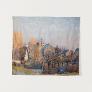 Alfred Sisley - Vorstige ochtend in Louveciennes Wandkleed