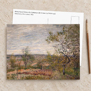 Alfred Sisley - Winderige dag bij Veneux Briefkaart