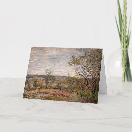 Alfred Sisley - Winderige dag bij Veneux Kaart (Voorkant)