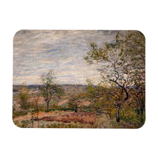 Alfred Sisley - Winderige dag bij Veneux Magneet (Horizontaal)