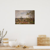 Alfred Sisley - Windy Day in Veneux Poster (Keuken)