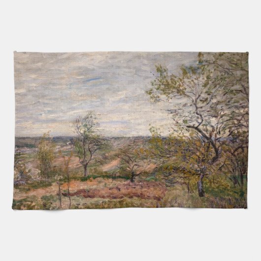Alfred Sisley - Windy Day in Veneux Theedoek (Horizontaal)