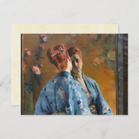 Alfred Stevens The Japans Parisian Briefkaart (Voorkant / Achterkant)