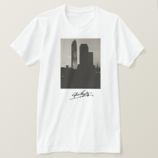 Alfred Stieglitz: New York vanuit de Shelton T-shirt (Design voorkant)