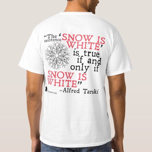 Alfred Tarski T-Shirt (Achterkant)