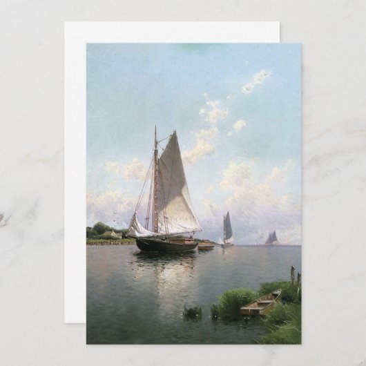 Alfred Thompson Bricher - Blue Point, Long Island Kaart (Voorkant / Achterkant)