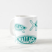 Alfred Wallace Evolution Fish Koffiemok (Voorkant links)