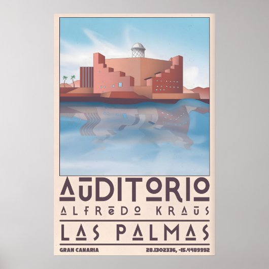 Alfredo Kraus Auditorium Print Huidige Reis (Voorkant)