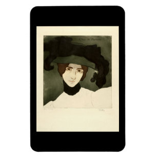 Alfredo Müller, Portrait Cléo de Mérode 1900 Poste Magneet