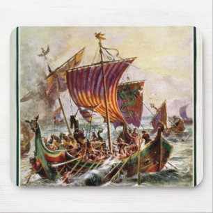 Alfred's kombuizen aanvallen de Viking Dragon aan Muismat