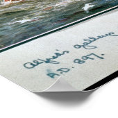 Alfred's kombuizen aanvallen de Viking Dragon aan Poster (Hoek)