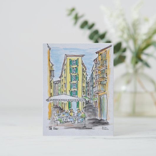 Alfresco Dining in Old Nice | Nice, Frankrijk Briefkaart (Staand voorkant)