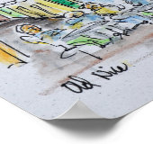 Alfresco Dining in Old Nice | Nice, Frankrijk Poster (Hoek)