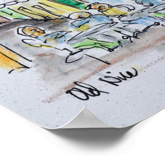 Alfresco Dining in Old Nice | Nice, Frankrijk Poster (Hoek)