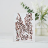 Alfresco Dining in the Evening | Madrid, Spanje Briefkaart (Staand voorkant)