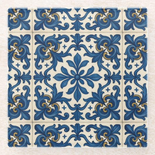 💙 "Alfresco & Fabulous" Glazen Onderzetter (Voorkant)