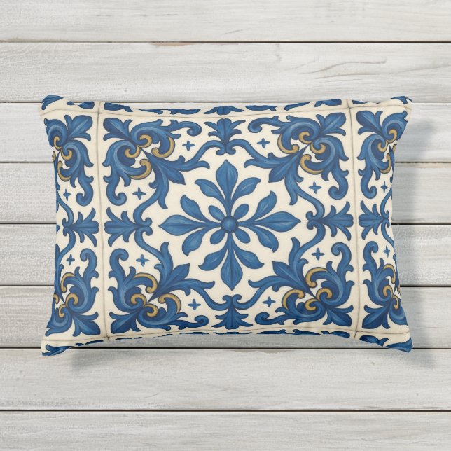 💙 "Alfresco & Fabulous" Outdoor Buitenkussen (Voorkant)