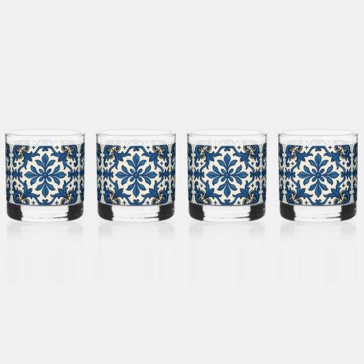💙 "Alfresco & Fabulous" (set van 4) Whisky Glas (Achterkant)