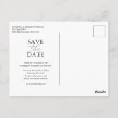 Alfresco Huwelijksthema Save The Date Briefkaart (Achterkant)