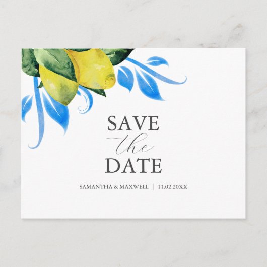 Alfresco Huwelijksthema Save The Date Briefkaart (Voorkant)