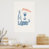 Alfresco Wijnfles Druiven Print Italiaans (Keuken)