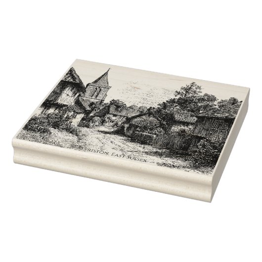 Alfriston, East Sussex  Sketch Rubberstempel (Stempel)