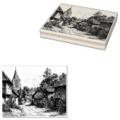 Alfriston, East Sussex  Sketch Rubberstempel (Gestempeld)