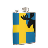 Älg / Moose med Svenska flaggan Heupfles (Rechts)