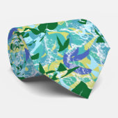 Algae Seaweed Ocean Zee Blue Green Water Stropdas (Opgerold)