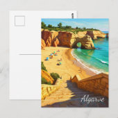 Algarve Beach Portugal Reizen Briefkaart (Voorkant / Achterkant)