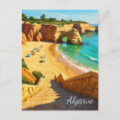 Algarve Beach Portugal Reizen Briefkaart (Voorkant)