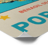 Algarve Benagil grotstraat Portugal vintonage Poster (Hoek)