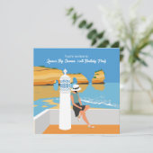 Algarve bezoekt de grote verjaardagsfeestdag (Staand voorkant)