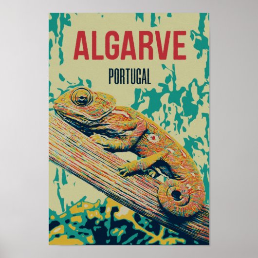 Algarve Chameleon afbeelding Portugal  Poster (Voorkant)